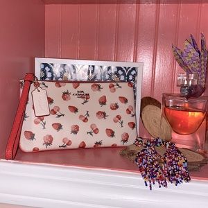 COACH: Small Wristlet with Fruity Print